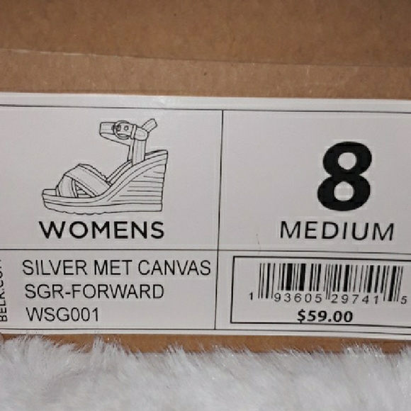 **SOLD** Silver Metallic Espadrille Sandals - Picture 9 of 9